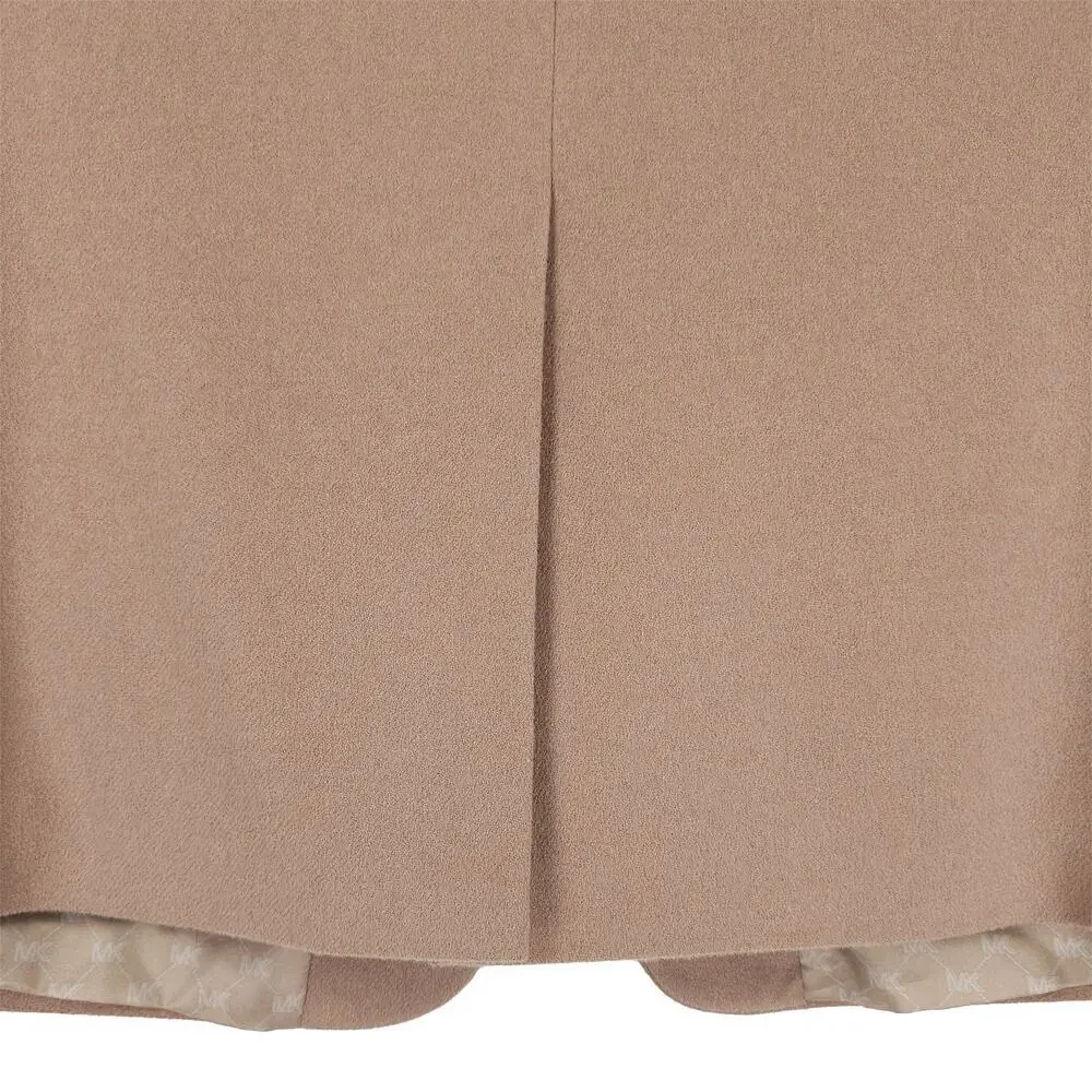 Michael Kors Mens Classic Fit Sport Coat 44L Tan Solid Wool Silk Cashmere NWT